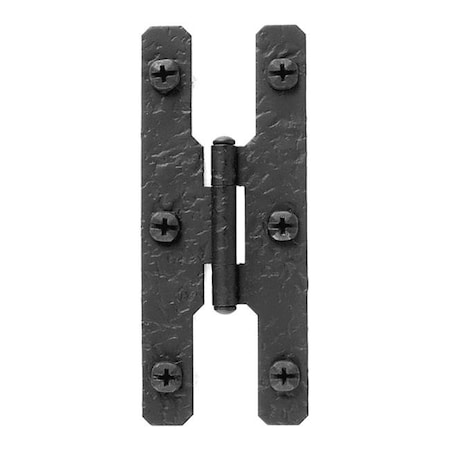 Acorn Mfg Acorn RH7BQ 7" Rough Iron Flush H Door Hinges - Black RH7BQ